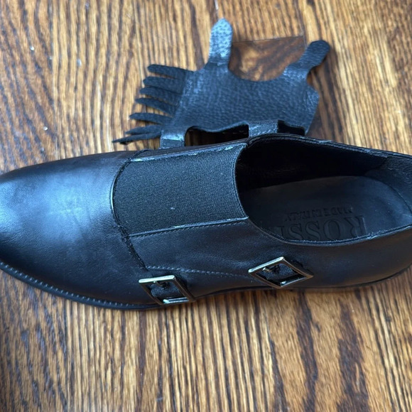 Rossi Women’s 5.5 Loafer with fringe and studs Suede Small Heel Buckle Stretch - Picture 9 of 9